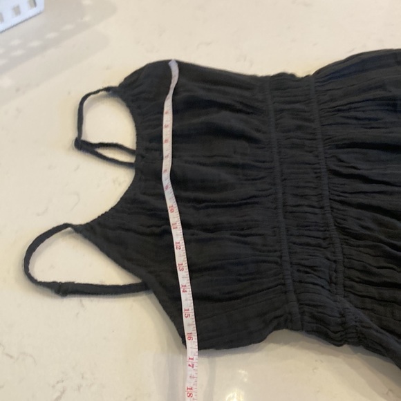 Pact Coastal Double Gauze 100% Organic Cotton Black Cami Maxi Dress with Pockets - Picture 7 of 10